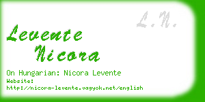 levente nicora business card